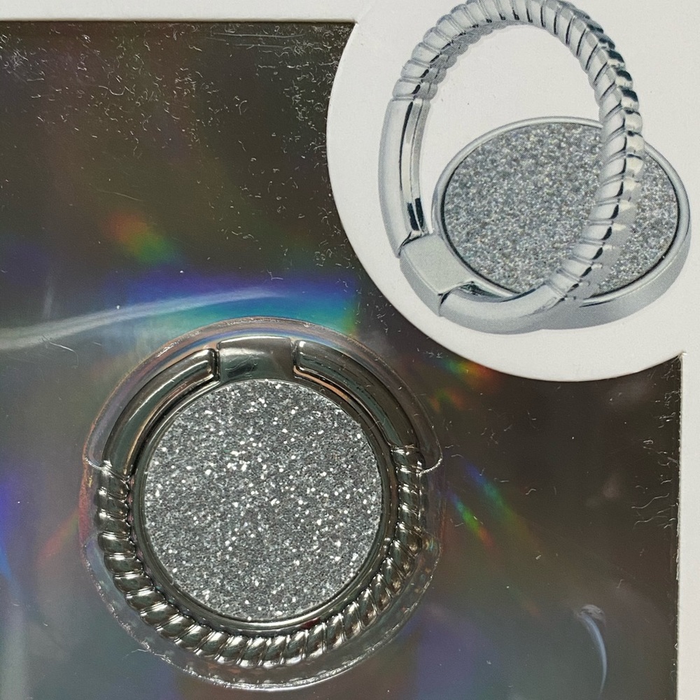 Lax Ring Phone Holder Kick-Stand Elegant Silver